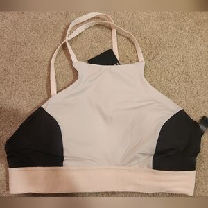 Women's Black and White Sports Bra